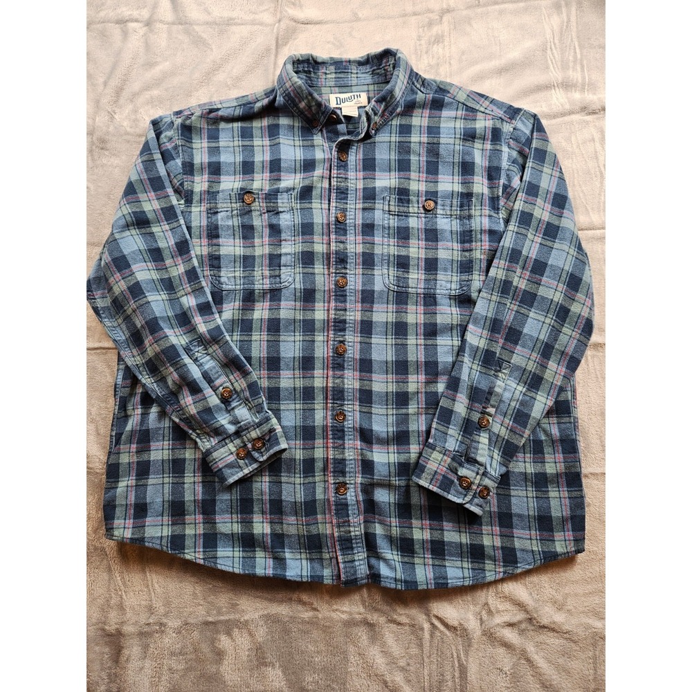 Duluth Trading Co ‎ Flannel Shirt Men's Size XL Relaxed Fit Work Grunge Plaid